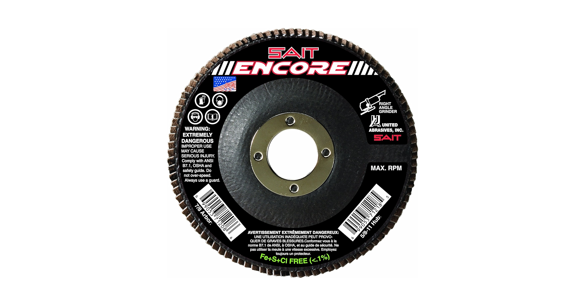 Amazon.com: United Abrasives- SAIT ENCORE 4-1/2 X 7/8 Z 80X